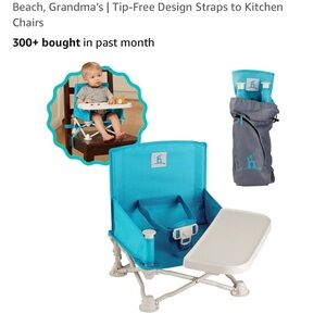 Baby Chair Portable, with Tray New Unused, collapses and comes with travel bag